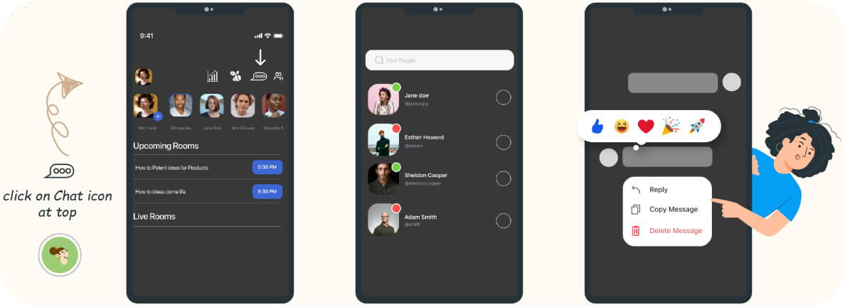 Chat With Any User of the Room